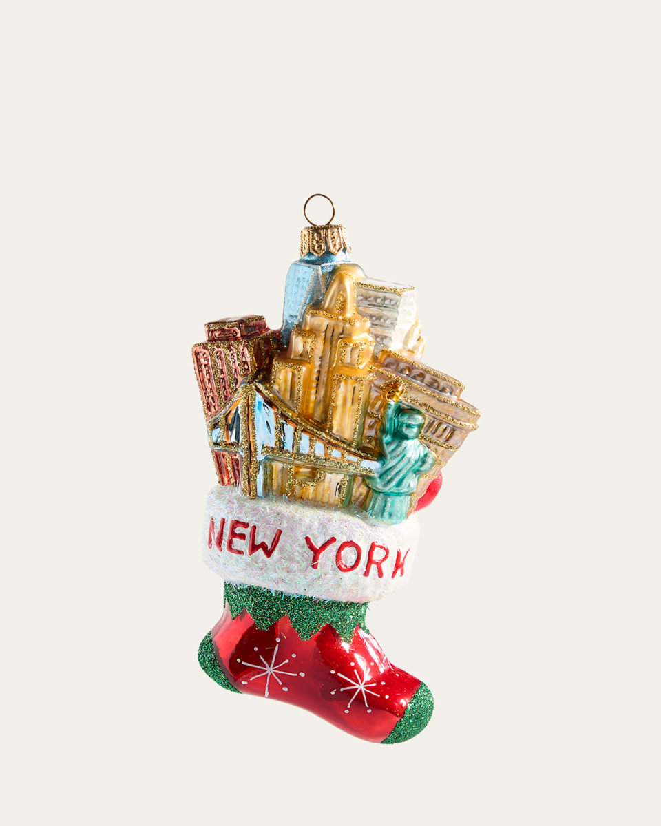 NYC Stocking Christmas Ornament